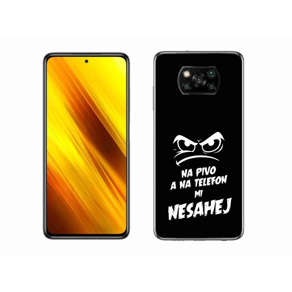 Gél borítás mmCase a Xiaomi Poco X3 Pro számára - sör motívum 2 fekete háttér