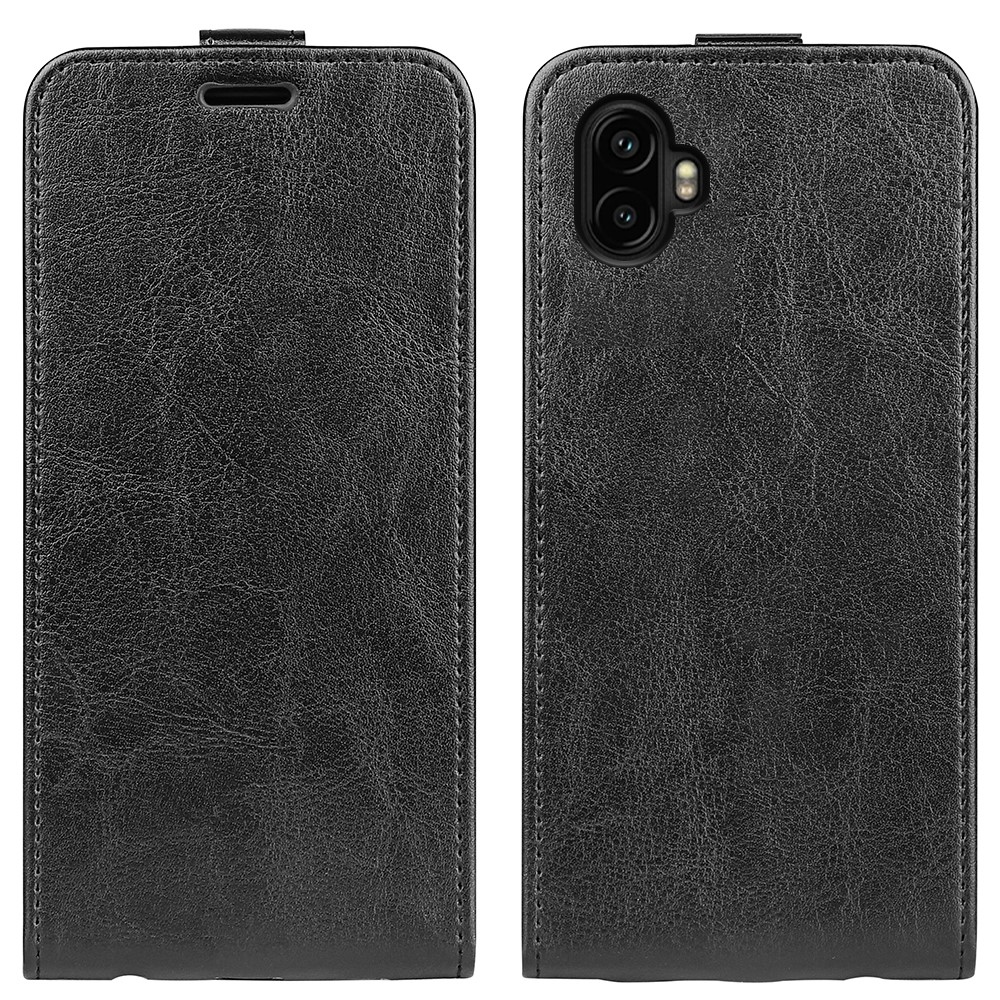 Függőleges könyvtáska Samsung Galaxy Xcover 7 Pro készülékhez - fekete