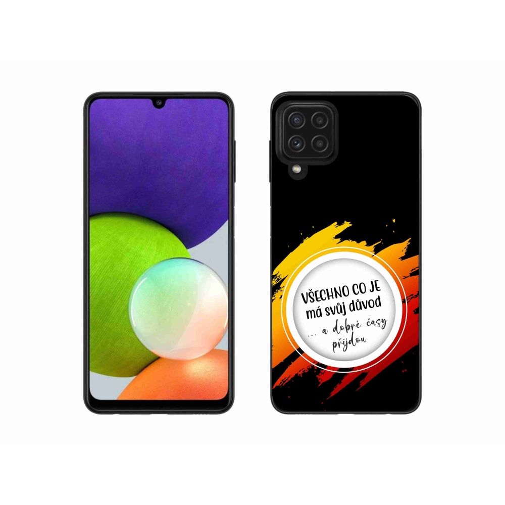 Gél borítás mmCase Samsung Galaxy A22 4G - idézet 3 fekete háttér