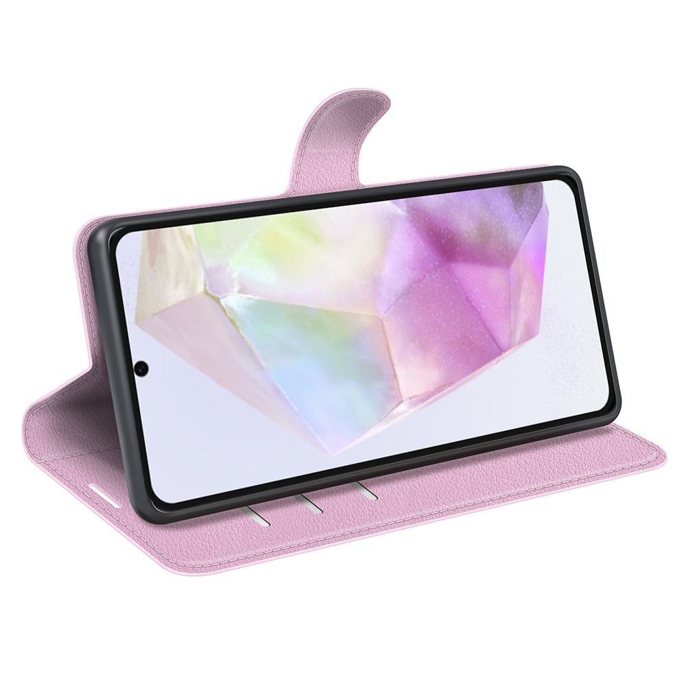 Litchi könyv tok Samsung Galaxy A36 5G - rózsaszínű