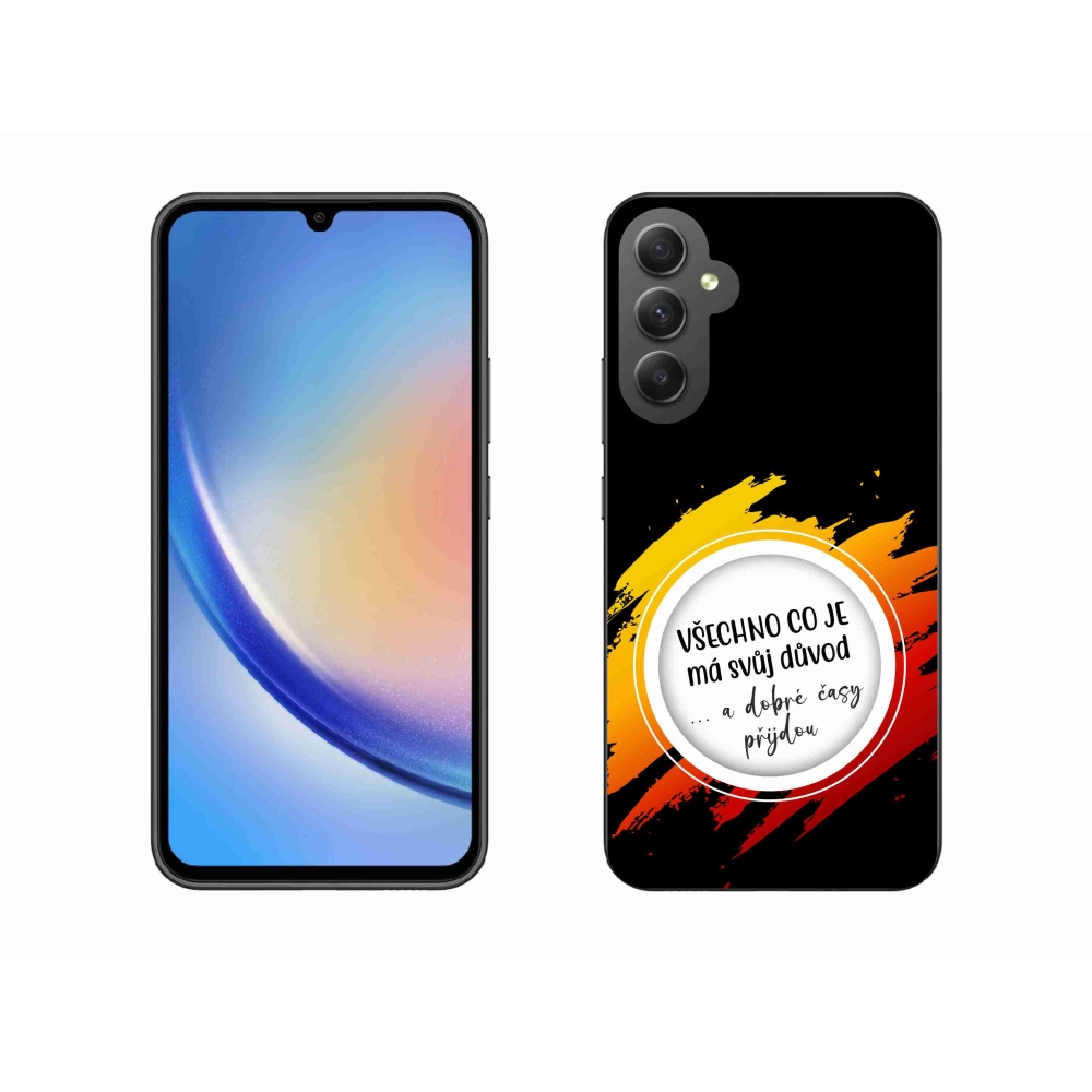 Gél borító mmCase Samsung Galaxy A34 5G - idézet 3 fekete háttér