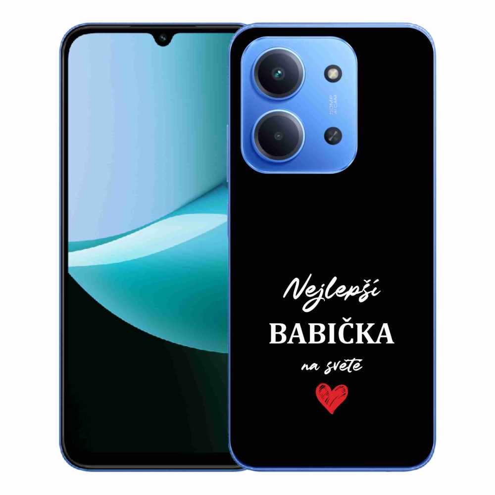 Gél borító mmCase a Xiaomi Redmi 15C 4G/5G (173mm) - legjobb nagyi 1 fekete háttérrel