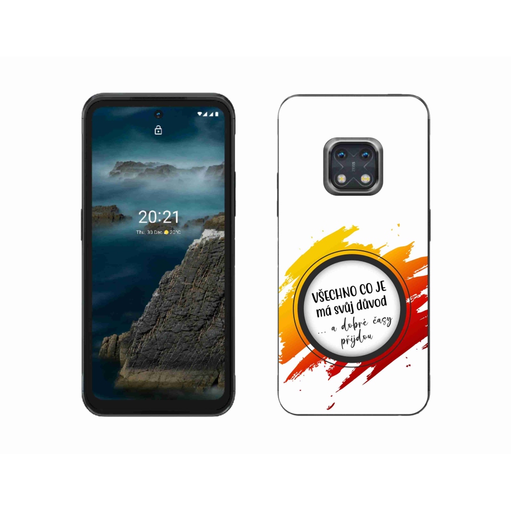 Zselés borítás mmCase a Nokia XR20 készülékhez - idézet 3 fehér háttér