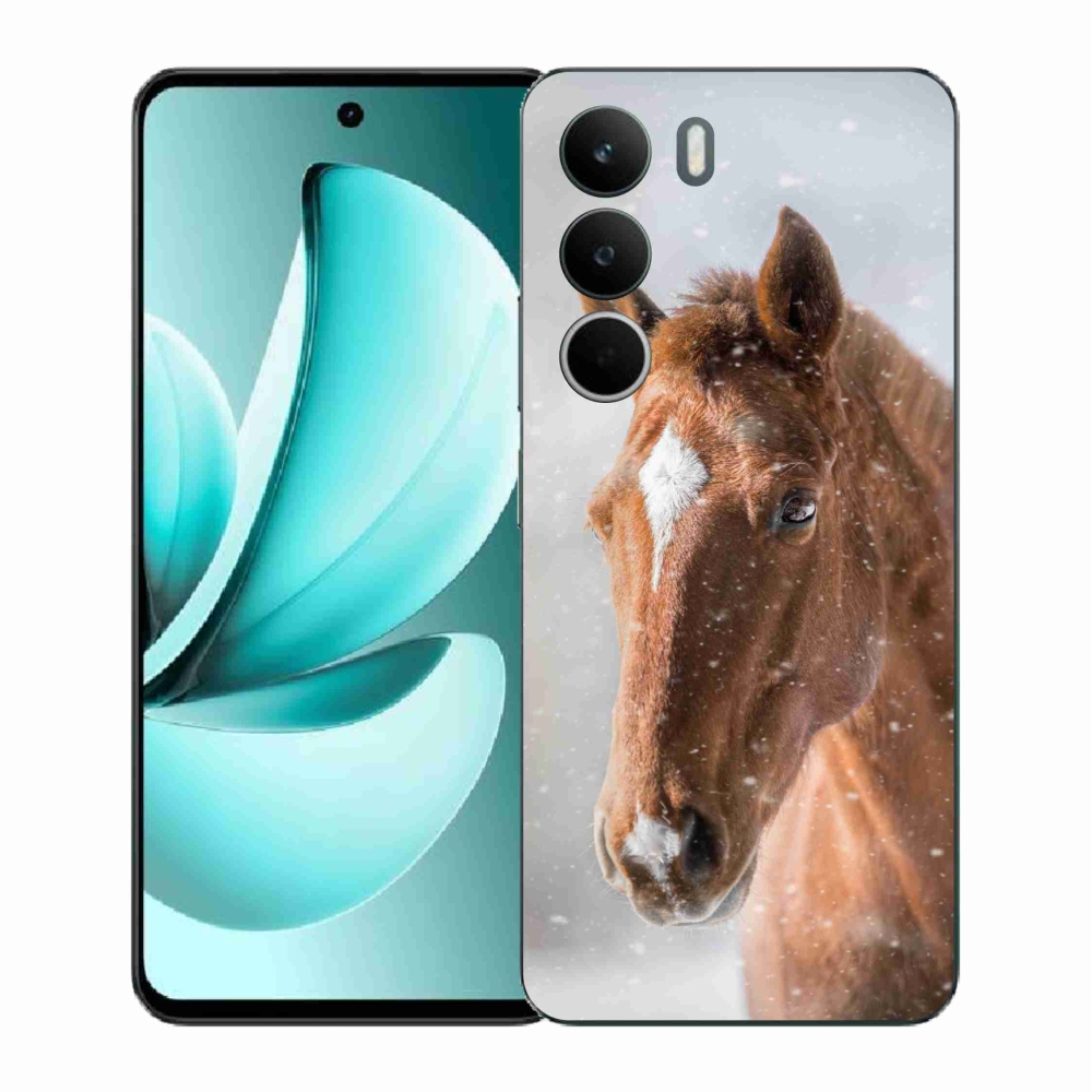 Zselés tok mmCase a Realme C71 készülékhez - barna ló 2
