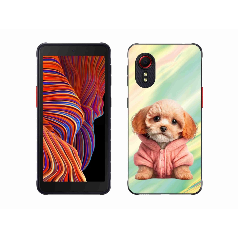 Gél borítás mmCase Samsung Galaxy Xcover 5 - pulóveres kiskutya Samsung Galaxy Xcover 5 - pulóverben