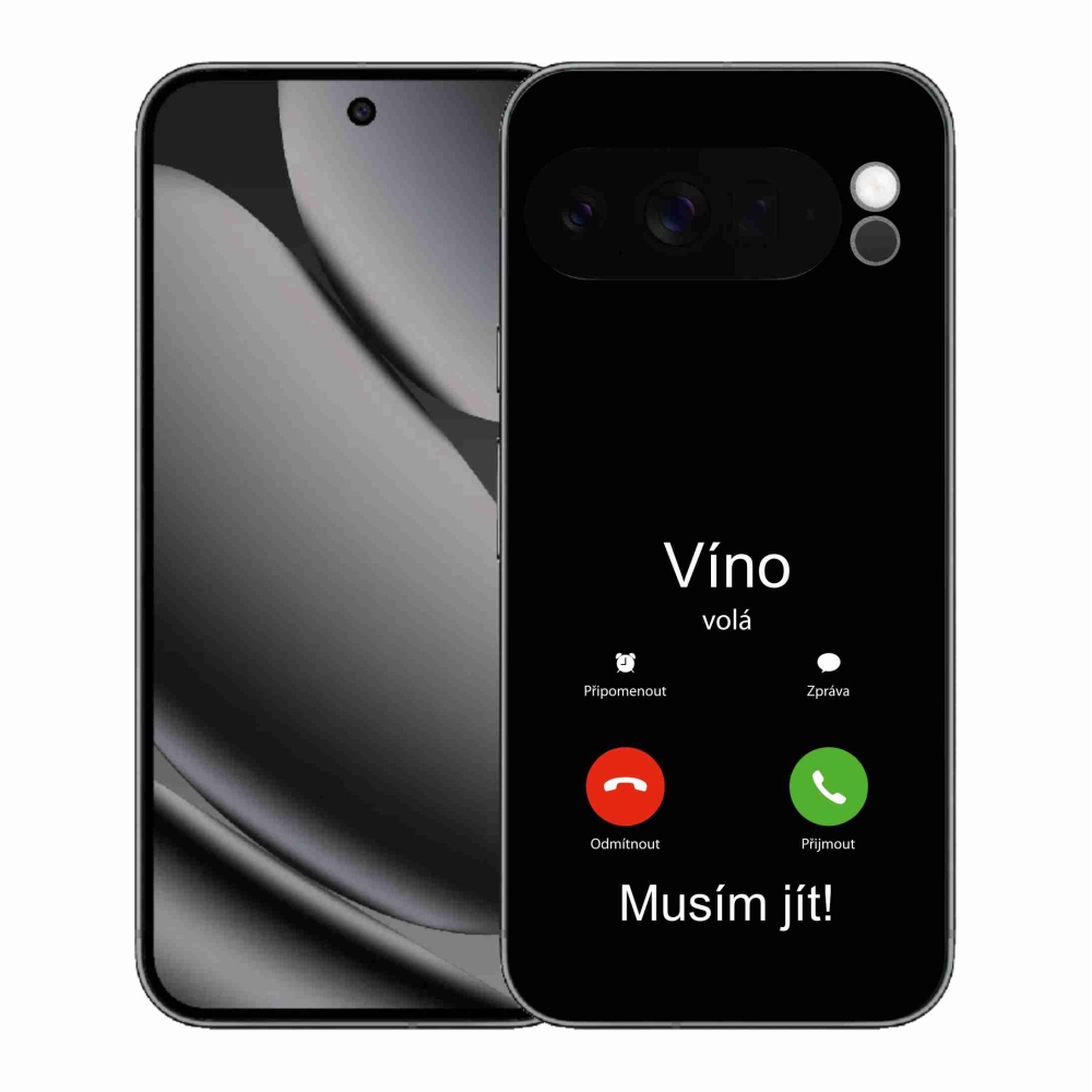 Gél borítás mmCase a Google Pixel 10 Pro XL-hez - bor hívja a fekete hátteret