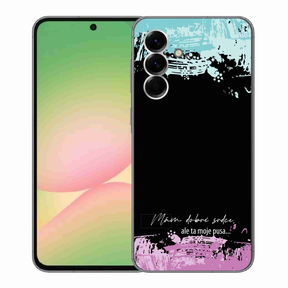 Gél borító mmCase Samsung Galaxy A56 5G - vicces szöveg 3 fekete háttérrel