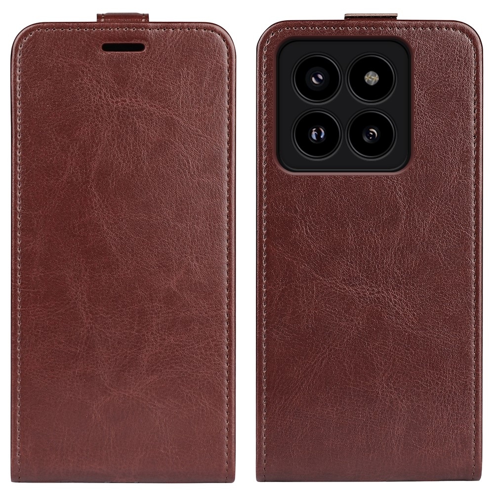 Függőleges könyvtáska Xiaomi 14 Pro-hoz - barna