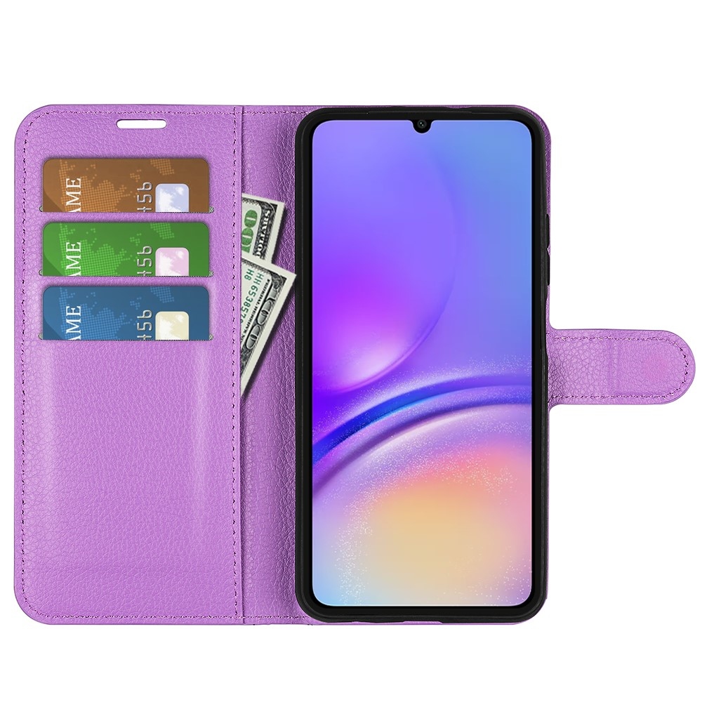 Litchi könyv tok Samsung Galaxy A06 4G - lila