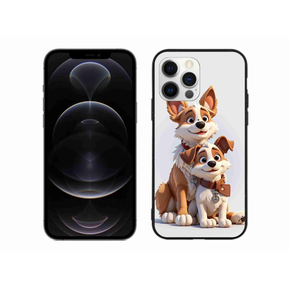 Gél borítás mmCase iPhone 12 Pro Max készülékhez - kutyák rajzolása