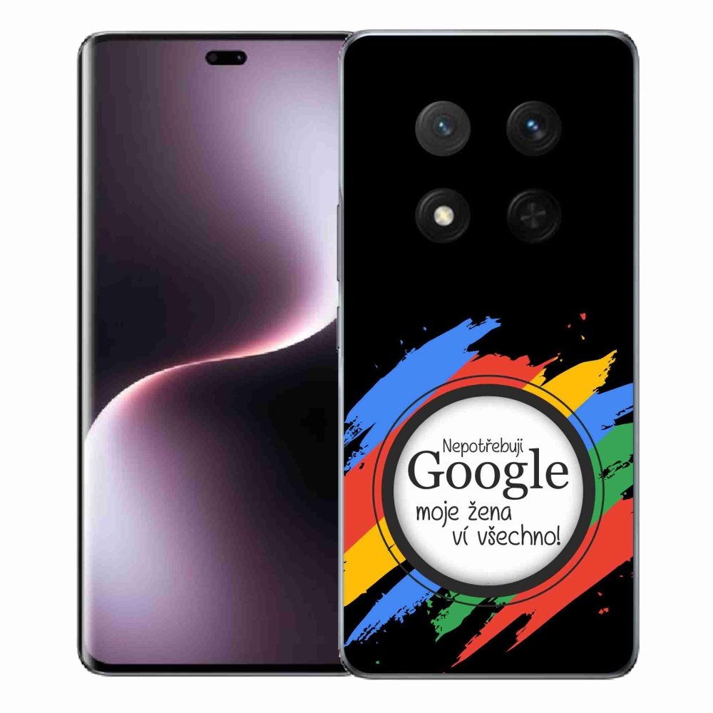 Gél borító mmCase a Honor Magic 7 Lite 5G-n - a nő mindent tud fekete háttérrel