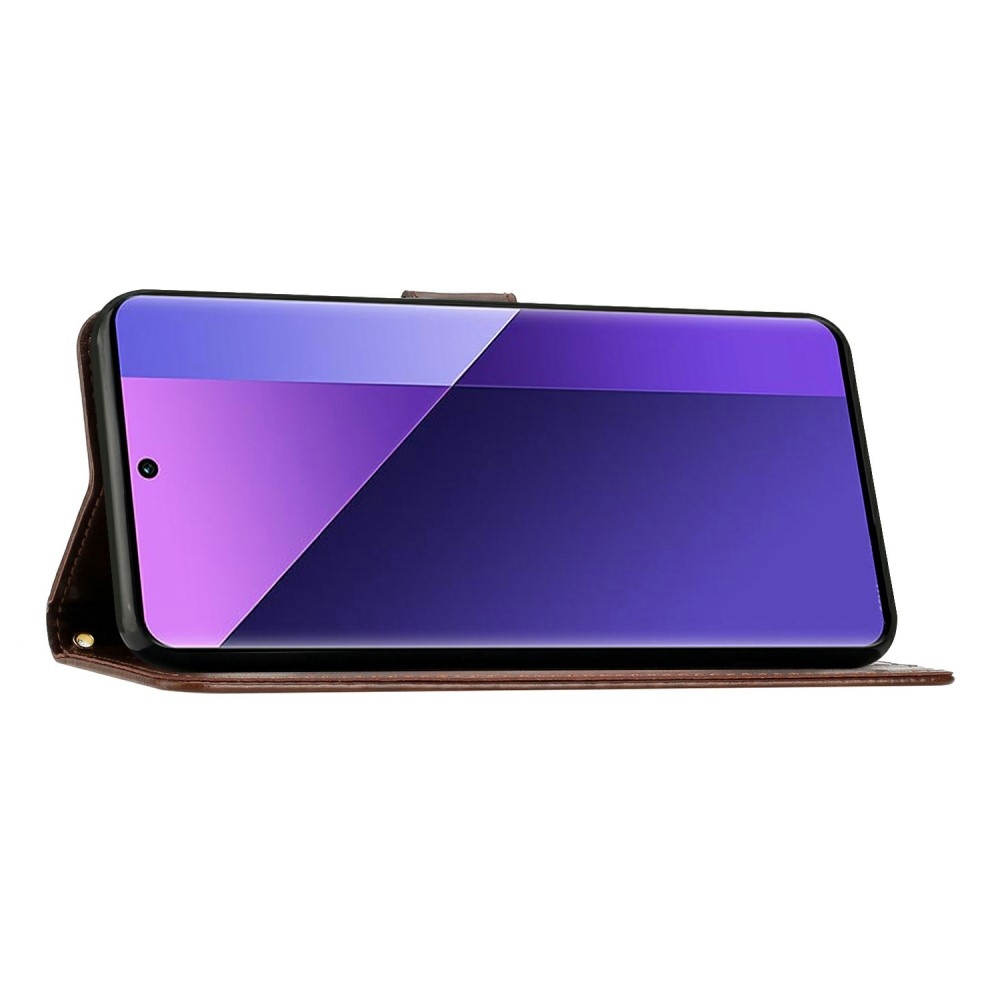 Virágok könyv tok Samsung Galaxy S25 Edge készülékhez - barna