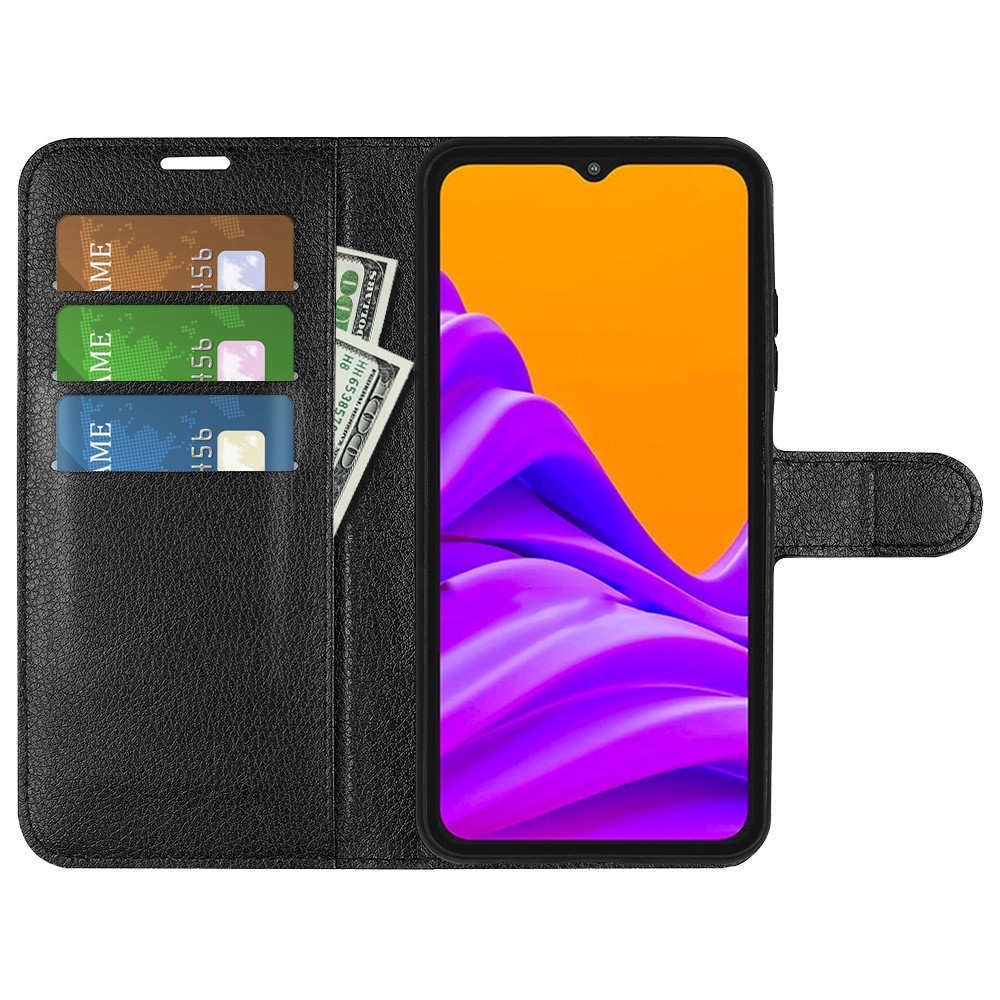 Litchi könyv tok Samsung Galaxy Xcover 7 Pro készülékhez - fekete