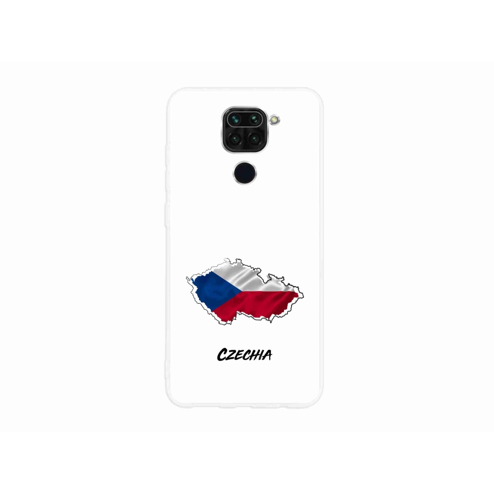 Gél borítás mmCase a Xiaomi Redmi Note 9-hez - Csehország fehér háttérrel