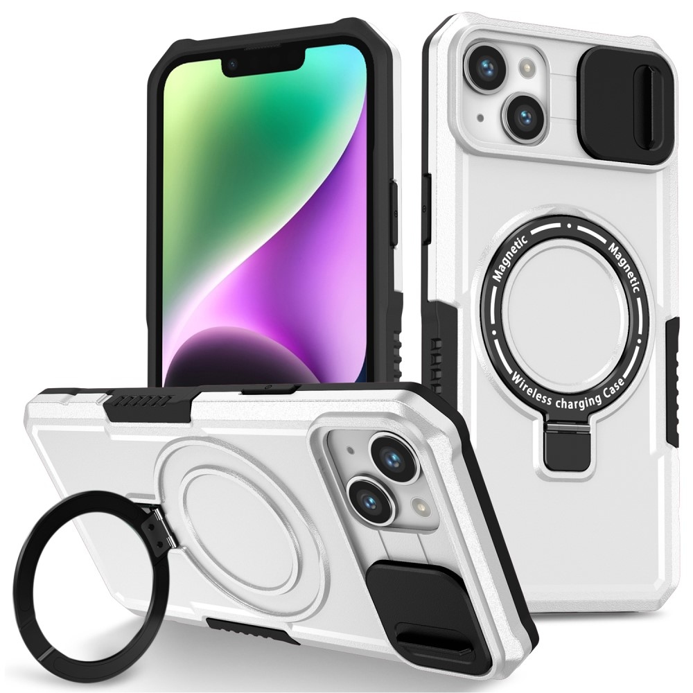 Fulcrum tartós borító kameravédelemmel és MagSafe funkcióval iPhone 14 készülékhez - Fekete/Fehér