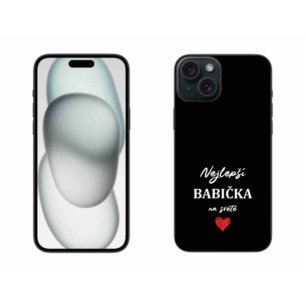 Gél borítás mmCase iPhone 15 Plus készülékhez - Best Grandma 1 fekete háttér