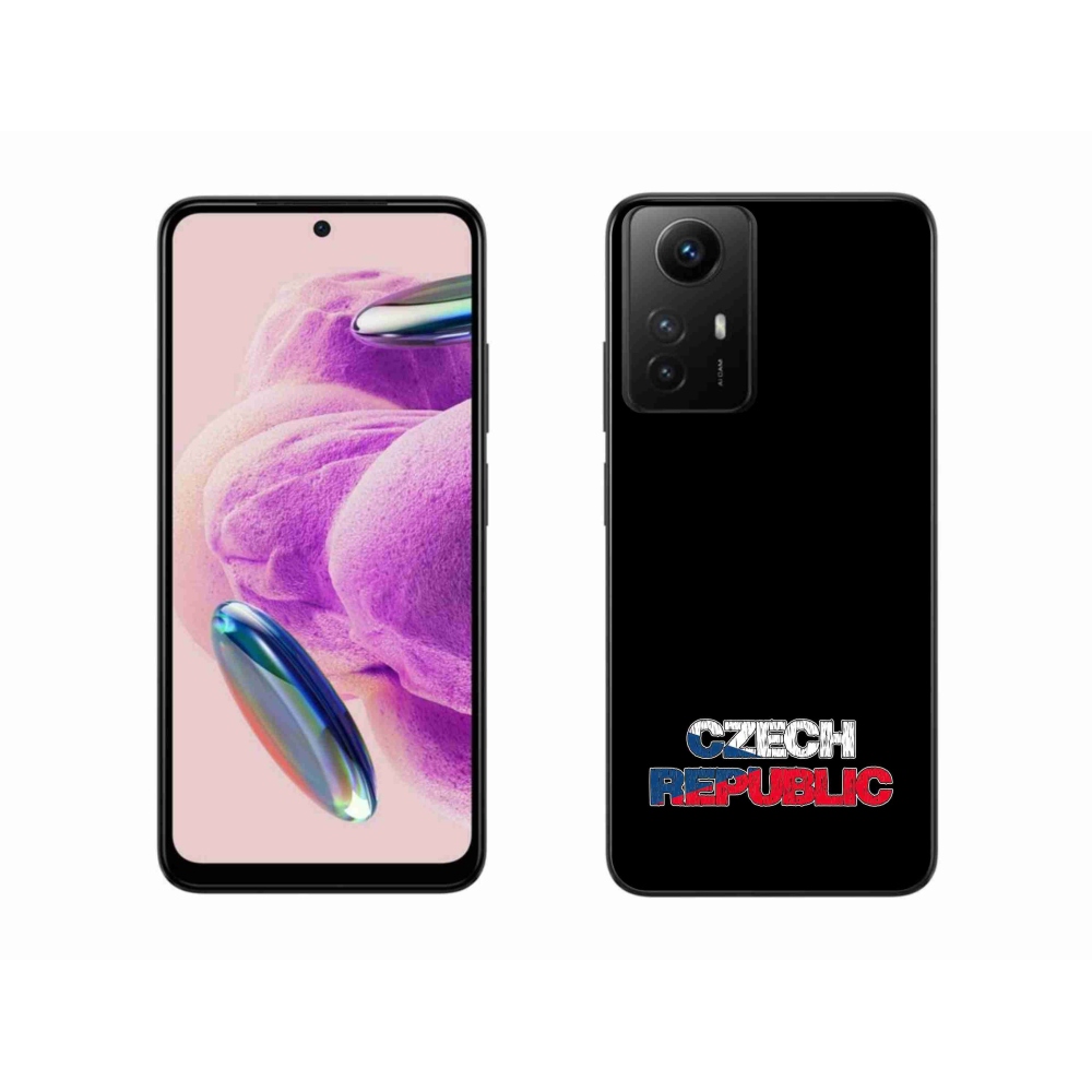 Gél borítás mmCase a Xiaomi Redmi Note 12S - Csehország fekete háttérrel