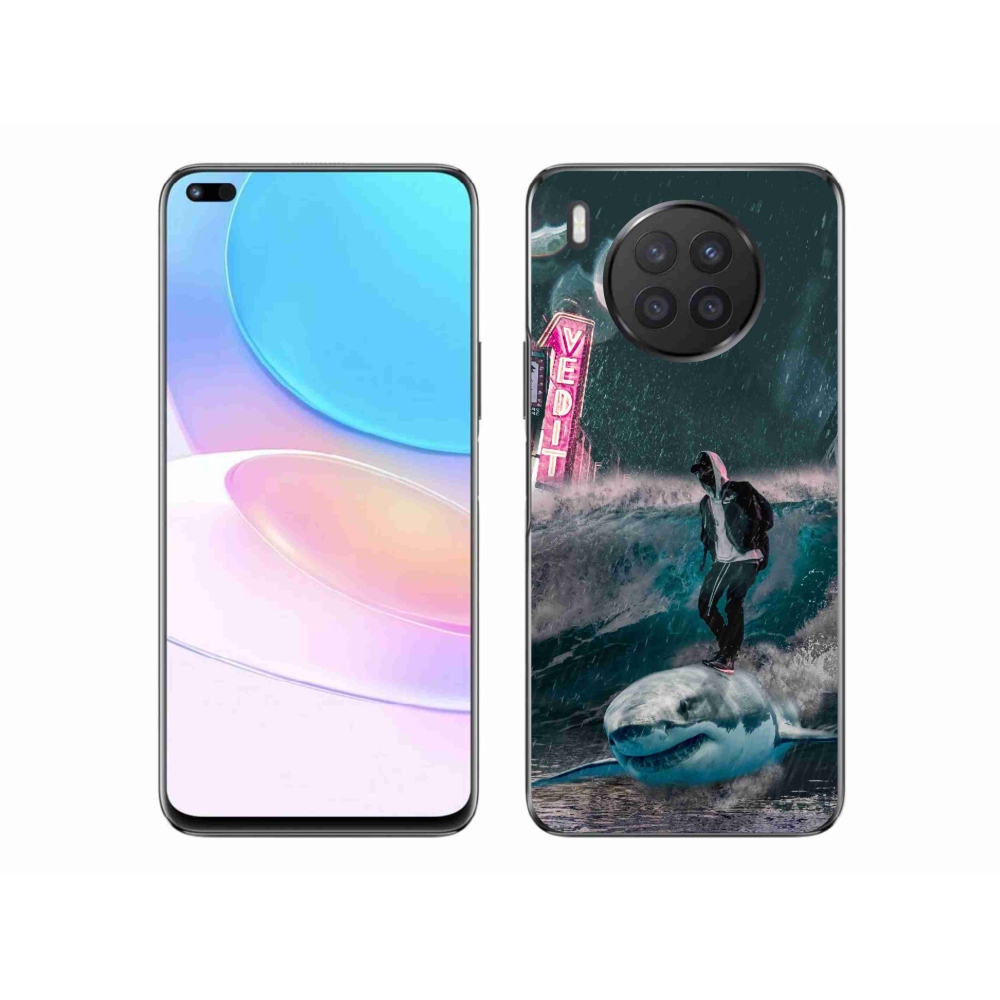Gél borítás mmCase a Huawei Nova 8i készülékhez - cápa