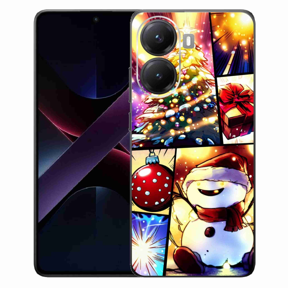 Gél borító mmCase a Xiaomi Poco X7 Pro 5G számára - karácsonyi motívumok 1