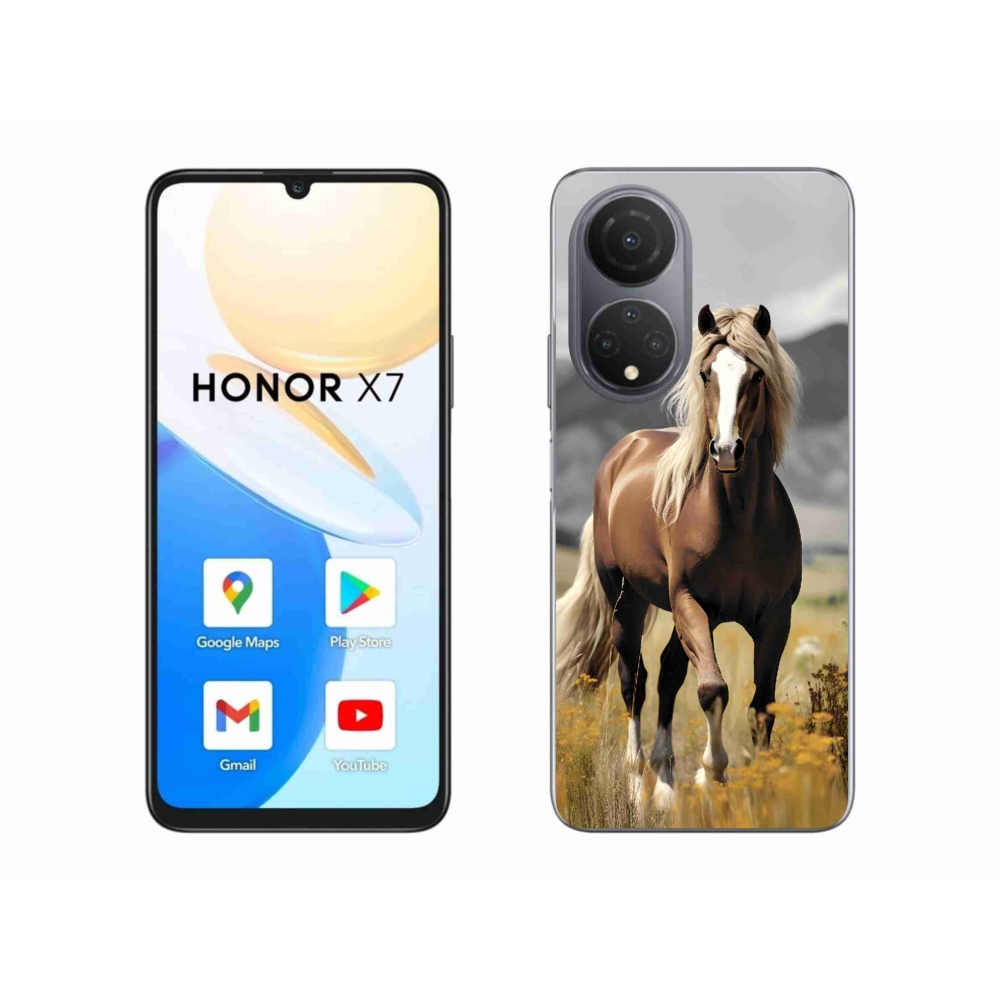 Zselés borítás mmCase a Honor X7-hez - barna ló 1
