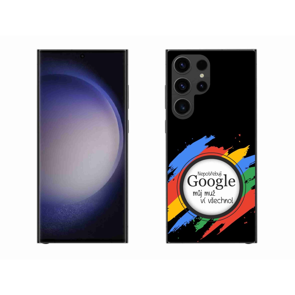 Gél borítás mmCase Samsung Galaxy S23 Ultra 5G - az ember mindent tud fekete háttérrel