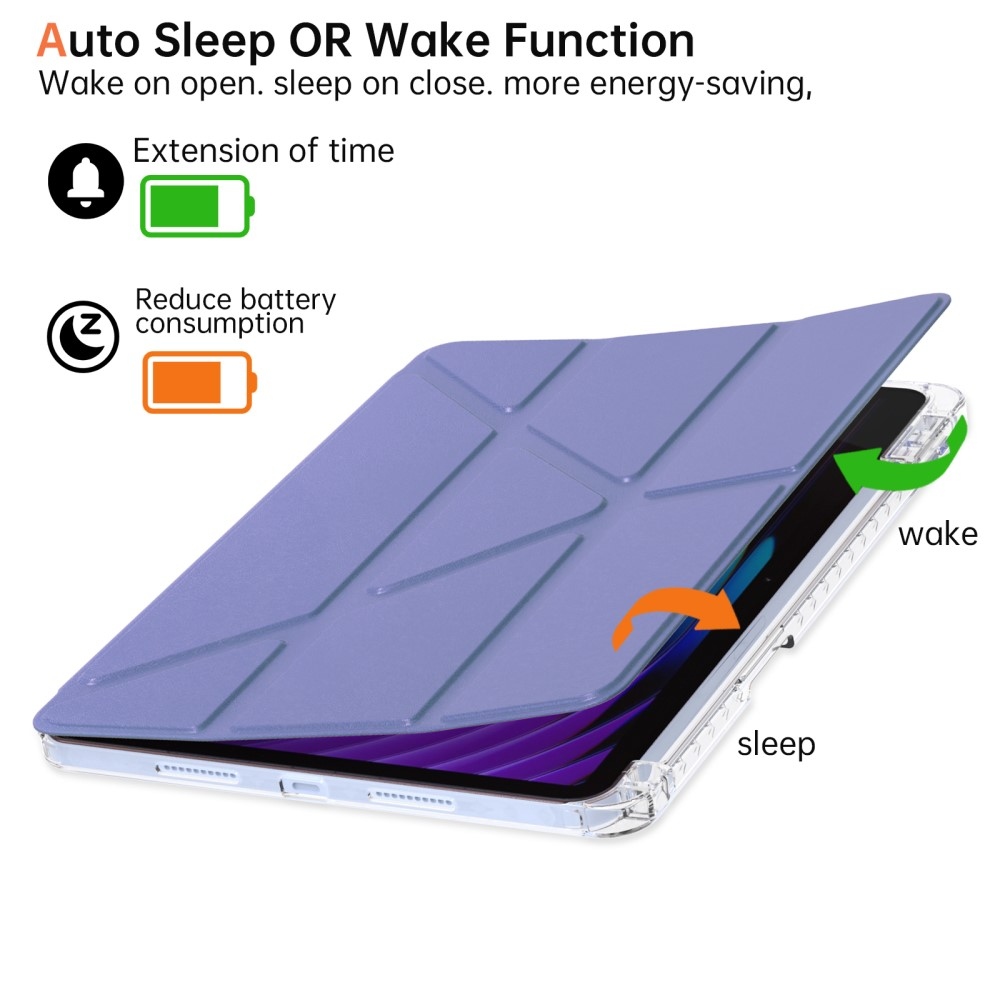 Origami intelligens pozicionáló tok Xiaomi Pad 7/7 Pro táblagéphez - sötét lila