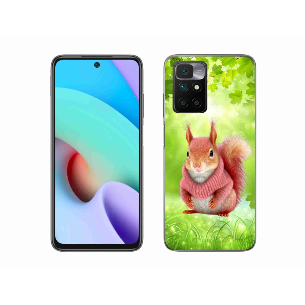 Zselés borítás mmCase a Xiaomi Redmi 10/Redmi 10 (2022) - mókus pulóverben