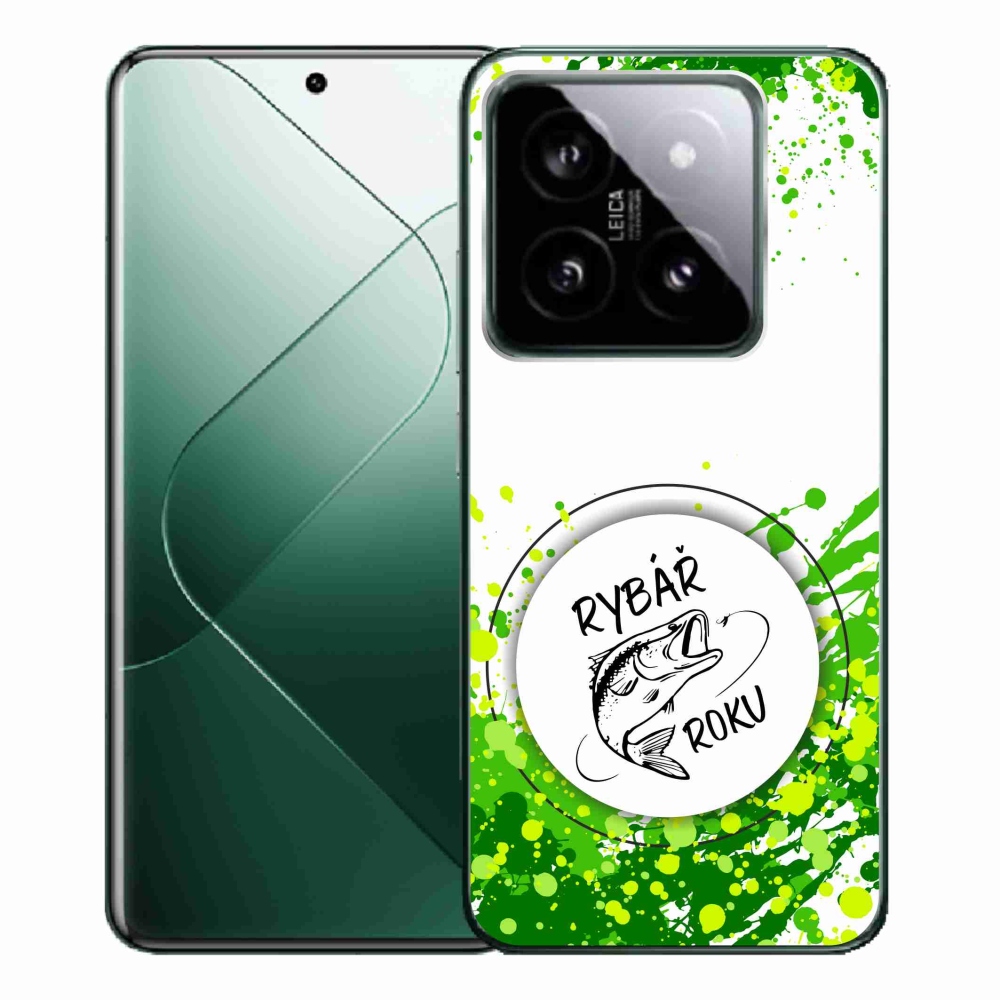 Gél borító mmCase a Xiaomi 14 Pro számára - az év halászának fehér háttere