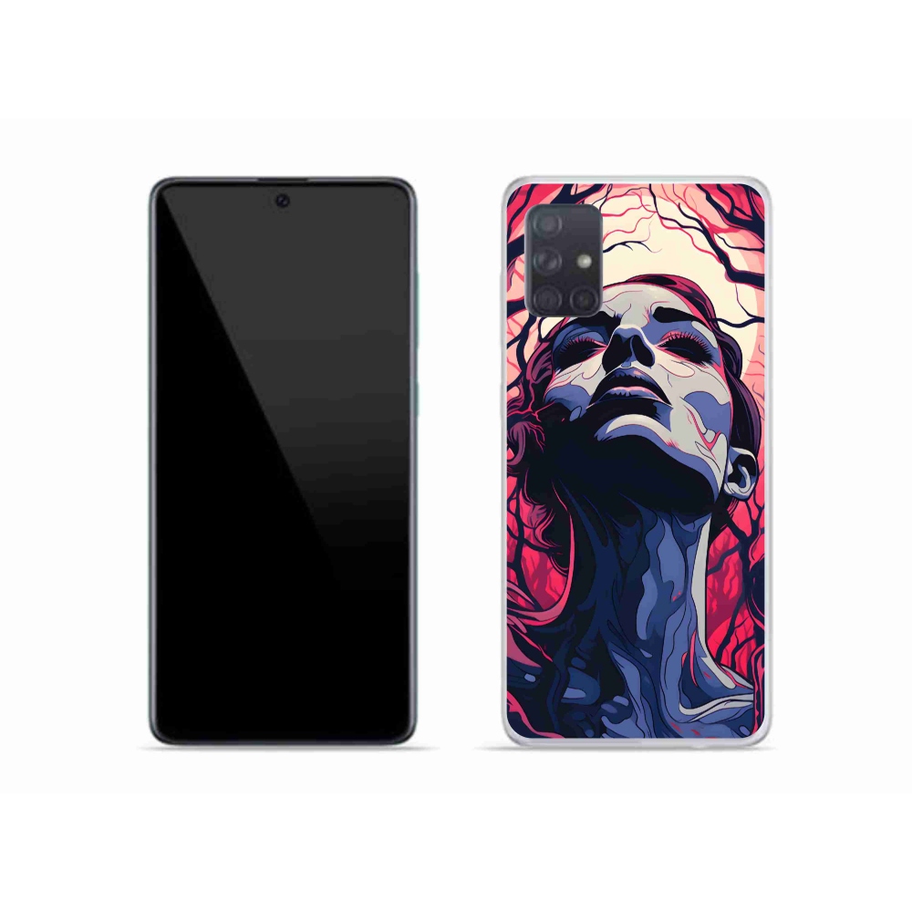 Gél borítás mmCase Samsung Galaxy A51 - absztrakt arc