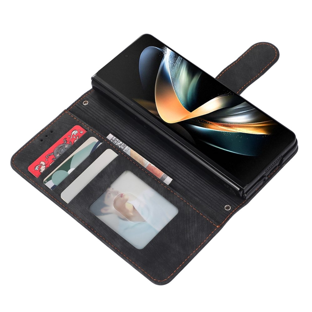 Tárcás könyvtáska Samsung Galaxy Z Fold5 5G - fekete