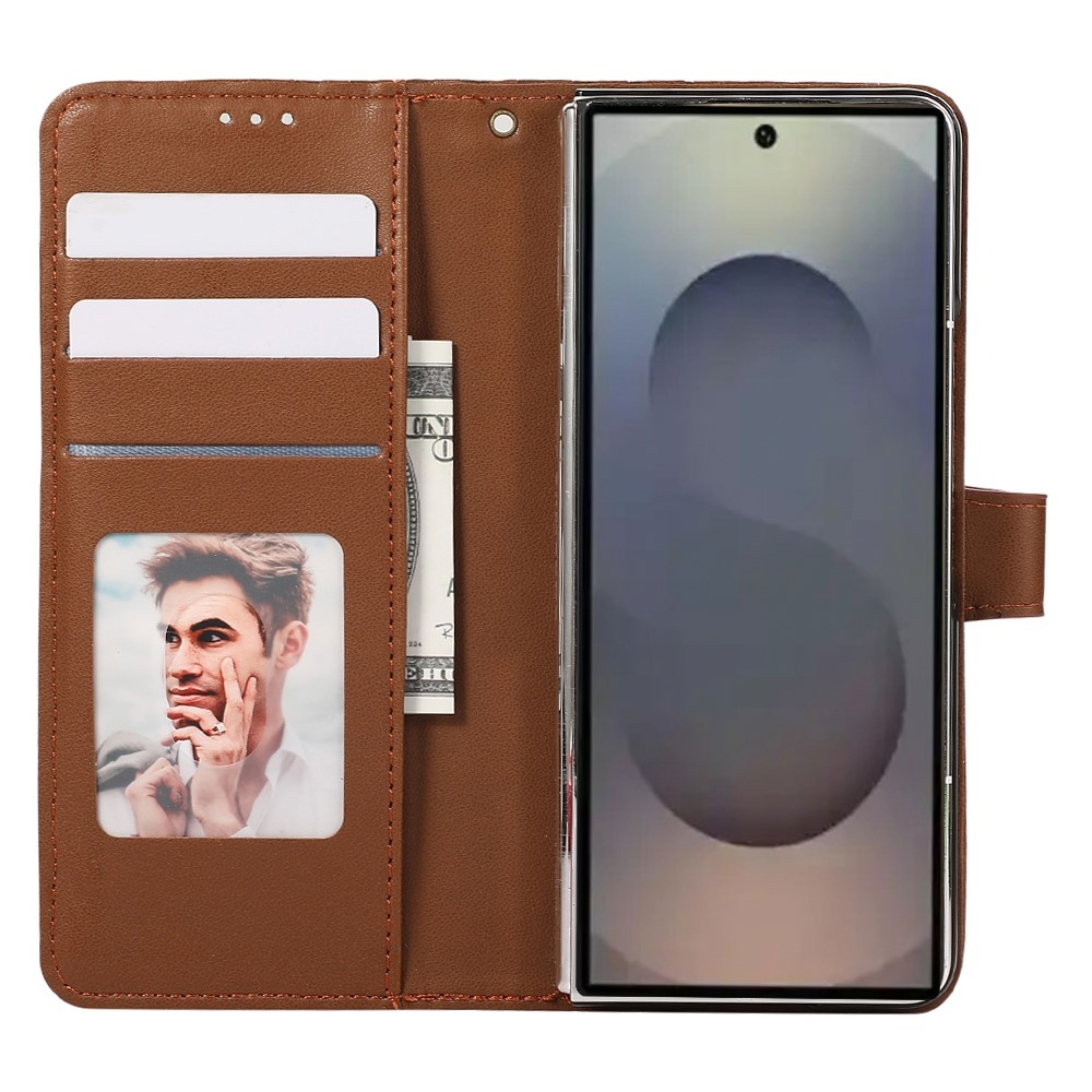 Gridy könyvtáska Samsung Galaxy Z Fold7 5G - barna színben