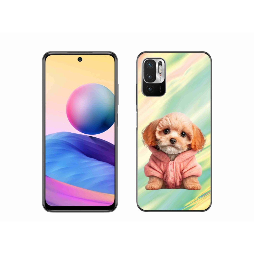 Gél borítás mmCase a Xiaomi Redmi Note 10 5G-hez - pulóveres kölyökkutyákhoz