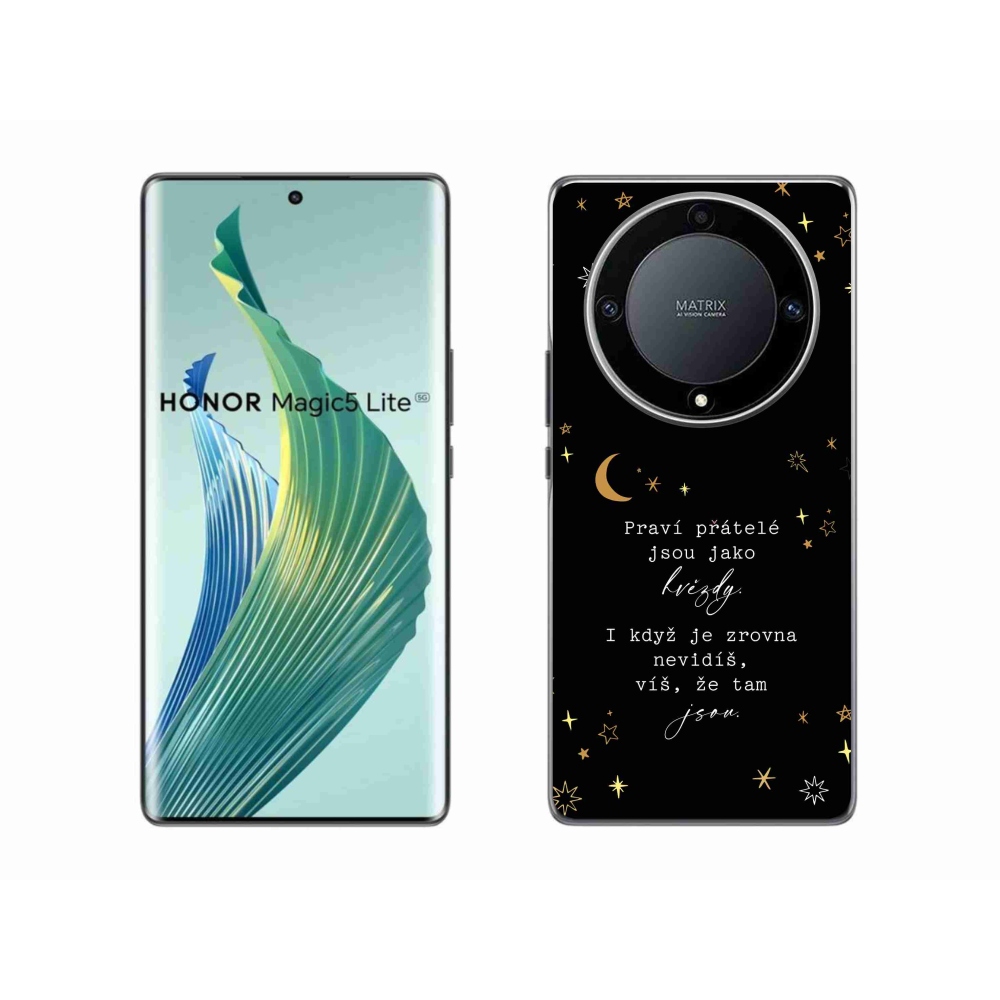 Gél borító mmCase a Honor Magic 5 Lite 5G készülékhez - Idézet 6 fekete háttér