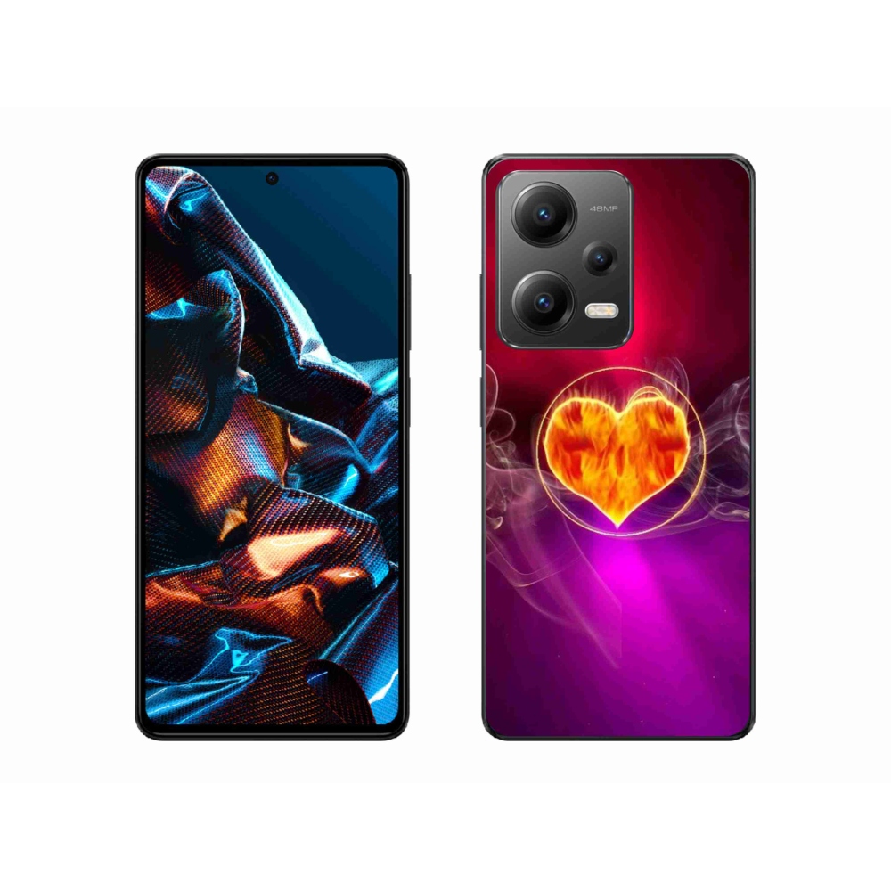 Gél borítás mmCase a Xiaomi Redmi Note 12 Pro 5G számára - tüzes szív