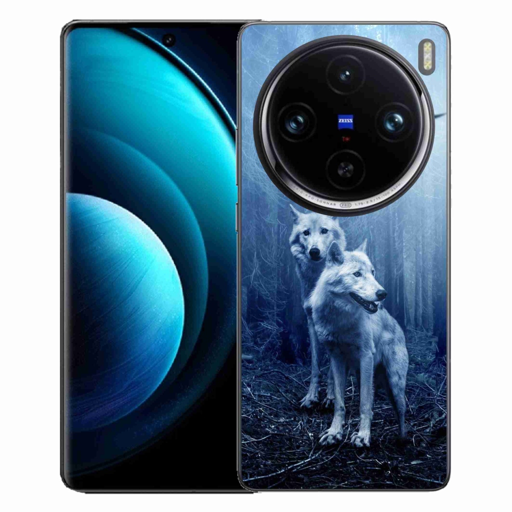 Zselés borítás mmCase a Vivo X100 Pro 5G-hez - farkasok az erdőben