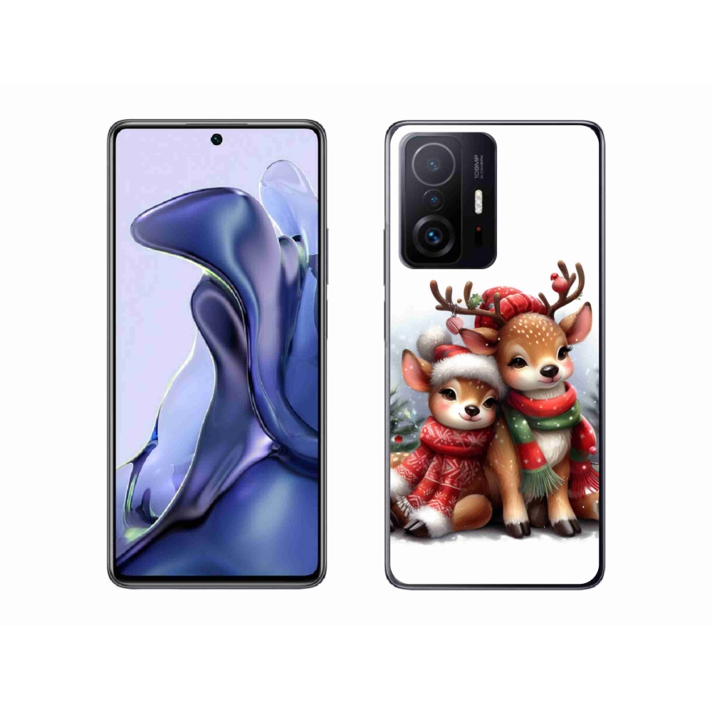 Gél borítás mmCase a Xiaomi 11T Pro számára - karácsonyi rénszarvas