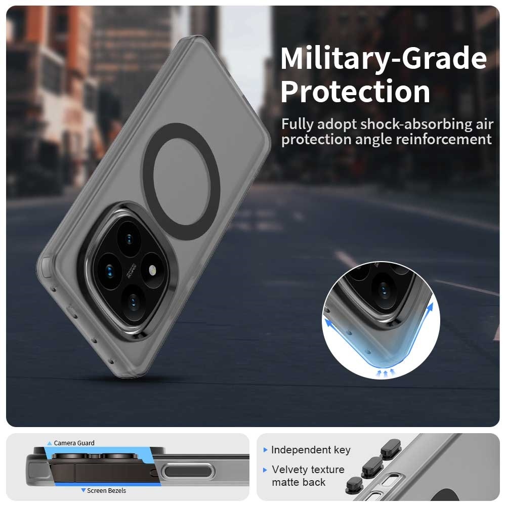 Candy zselés tok MagSafe-val Xiaomi Redmi Note 14 Pro 5G/Poco X7 5G - fekete