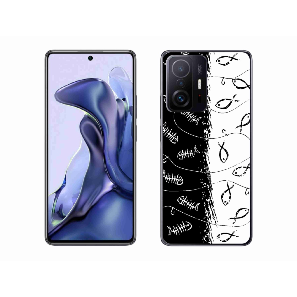 Gél borítás mmCase a Xiaomi 11T Pro számára - csontvázak és halak