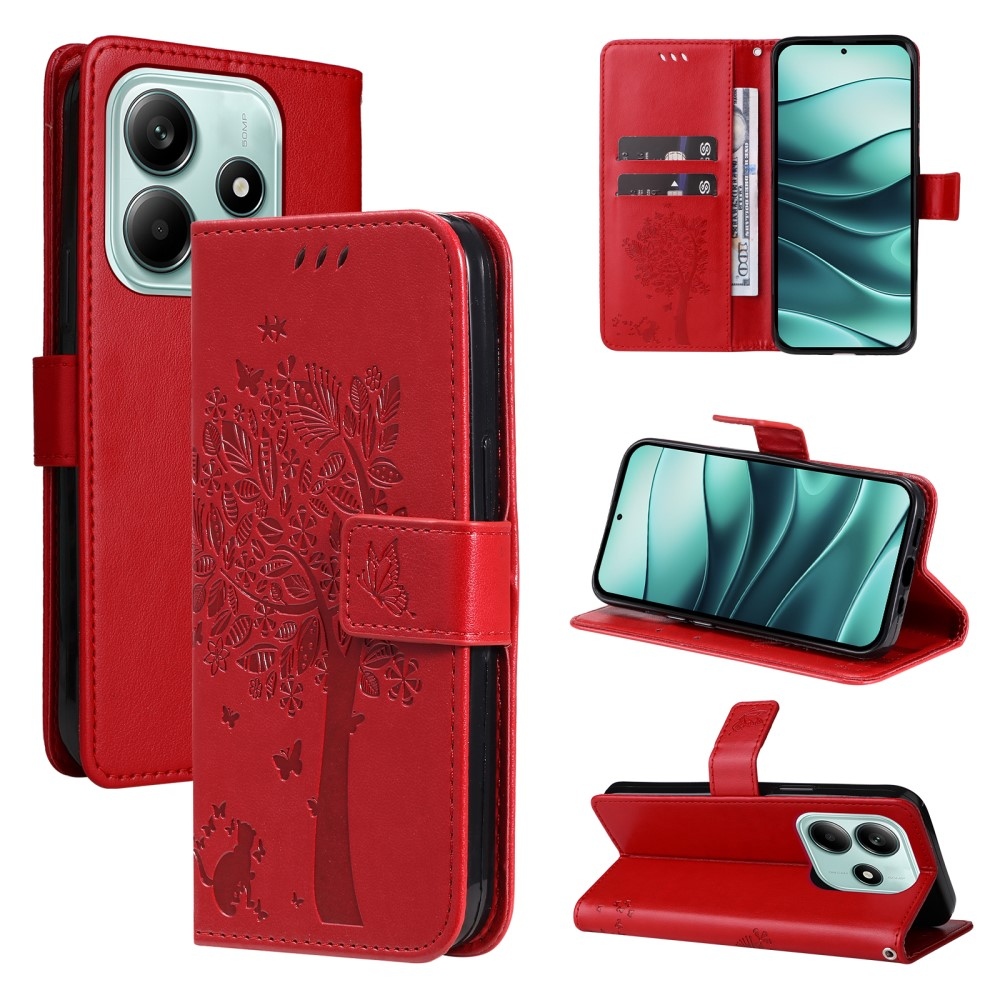 Fák könyve tok Xiaomi Redmi Note 14 5G - piros