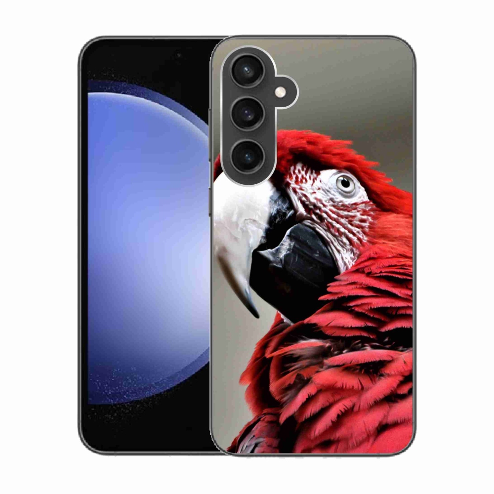 Gél tok mmCase Samsung Galaxy S23 FE készülékhez - papagáj ara piros