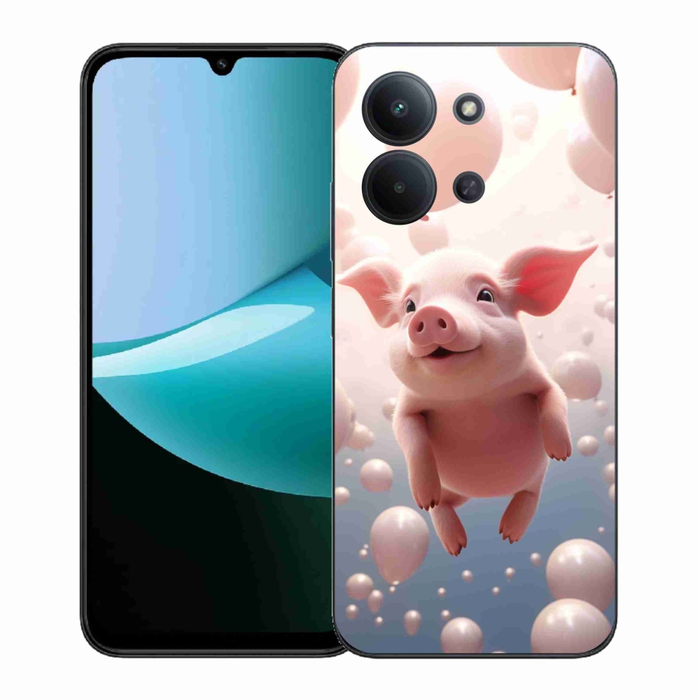Gél borítás mmCase a Xiaomi Redmi 15C 4G (171mm)/Poco C85 4G (171mm) - malacka lufikkal