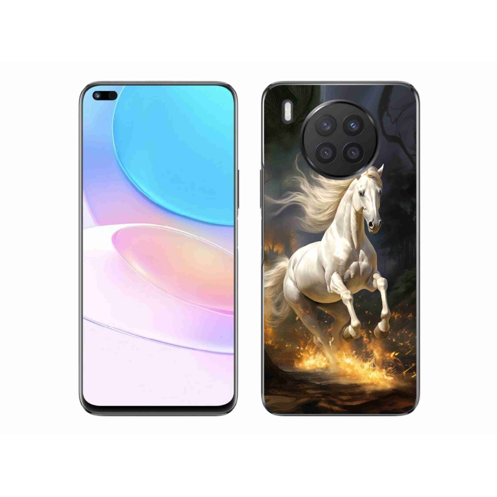 Gél borítás mmCase a Huawei Nova 8i készülékhez - fehér ló 2