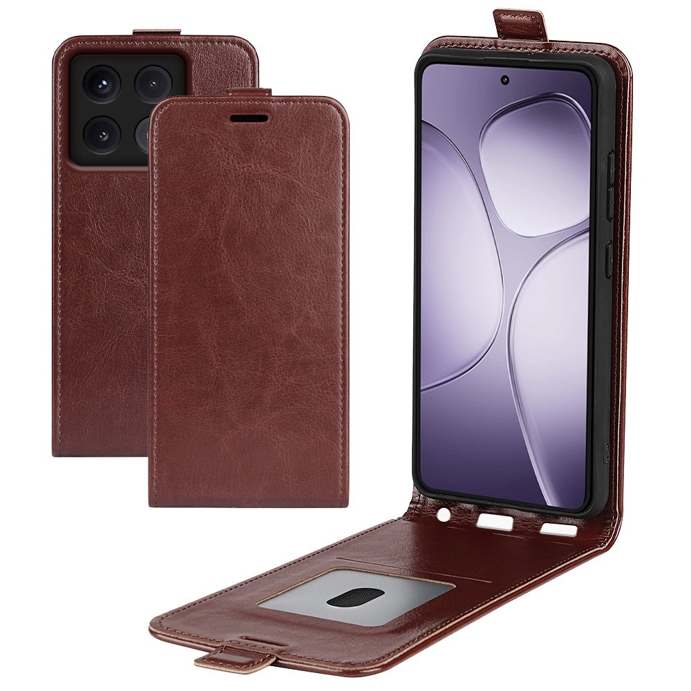 Függőleges könyvtáska Xiaomi 14T Pro-hoz - barna