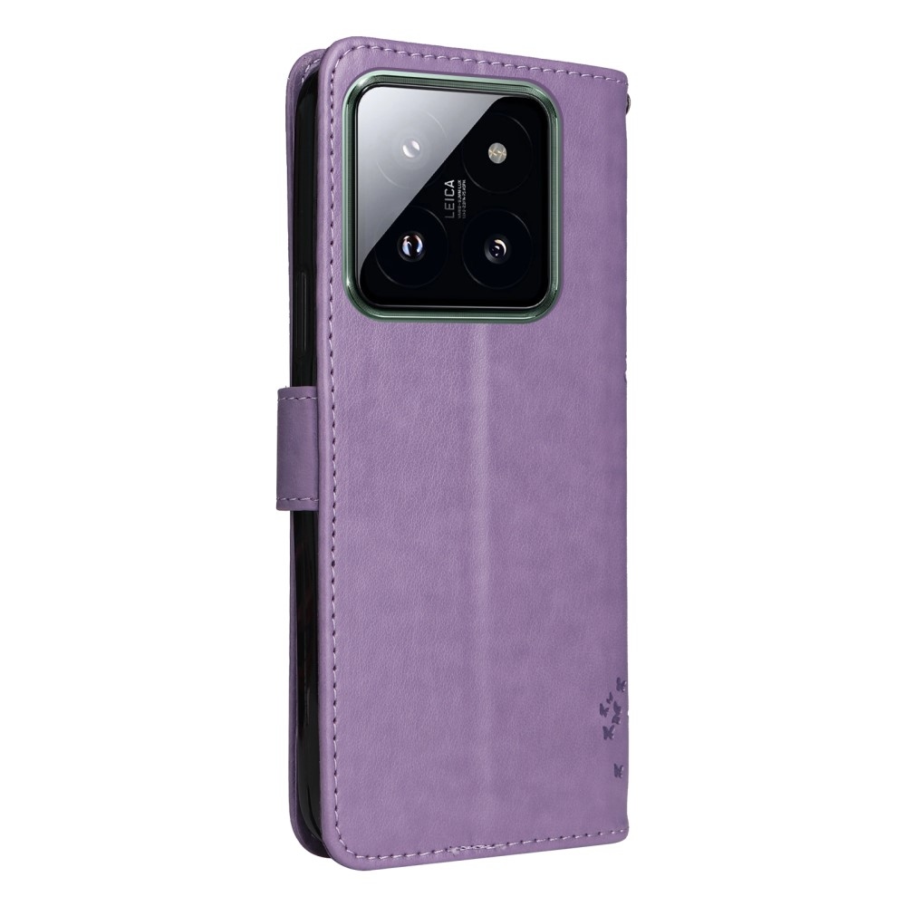 Fák könyve tok Xiaomi 14 Pro - világos lila