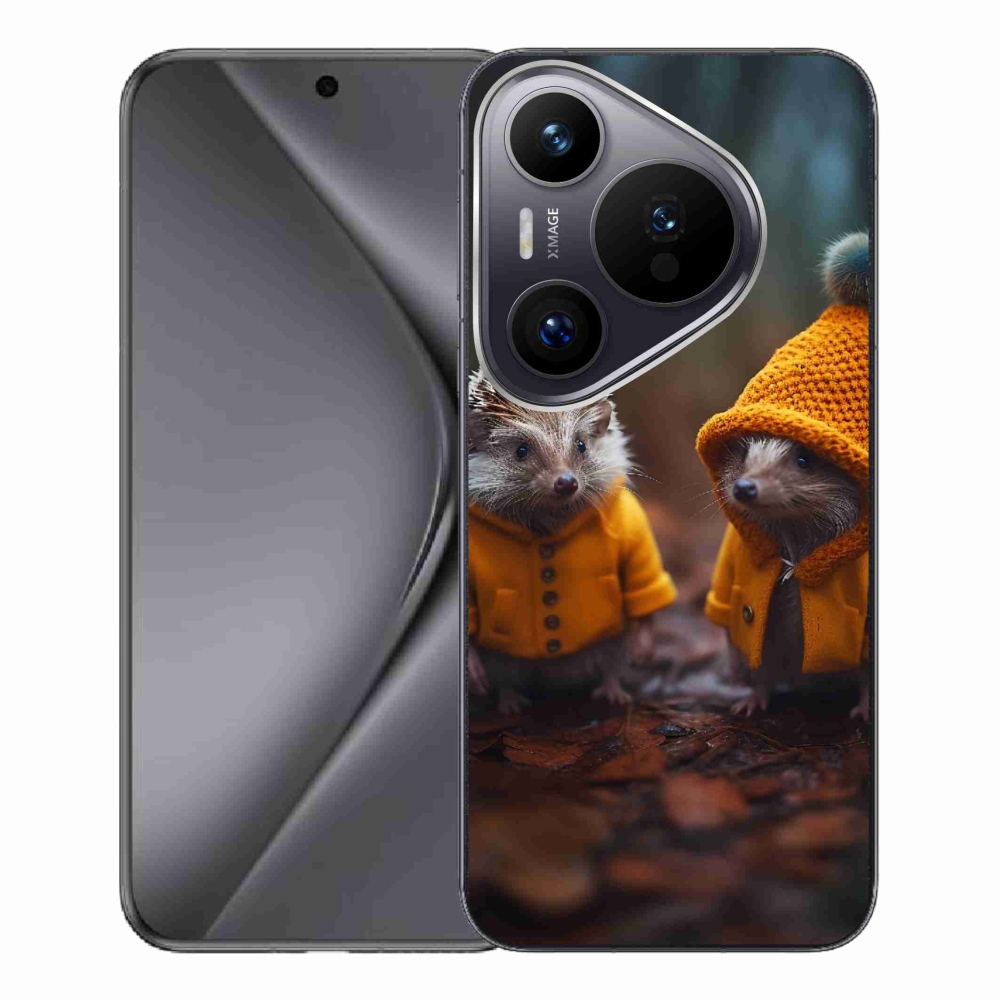 Zselés borítás mmCase a Huawei Pura 70 Pro számára - sündisznók