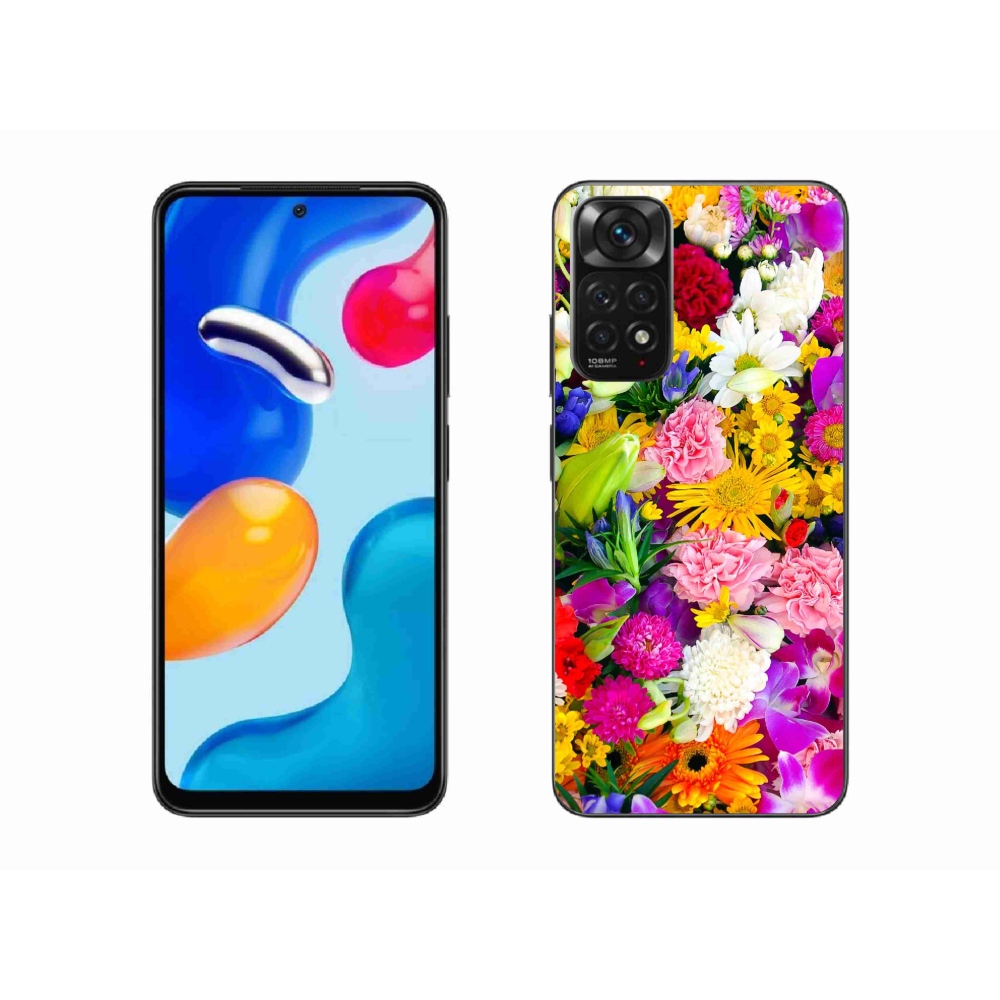 Gél borító mmCase a Xiaomi Redmi Note 11 4G-hez - virágok 12