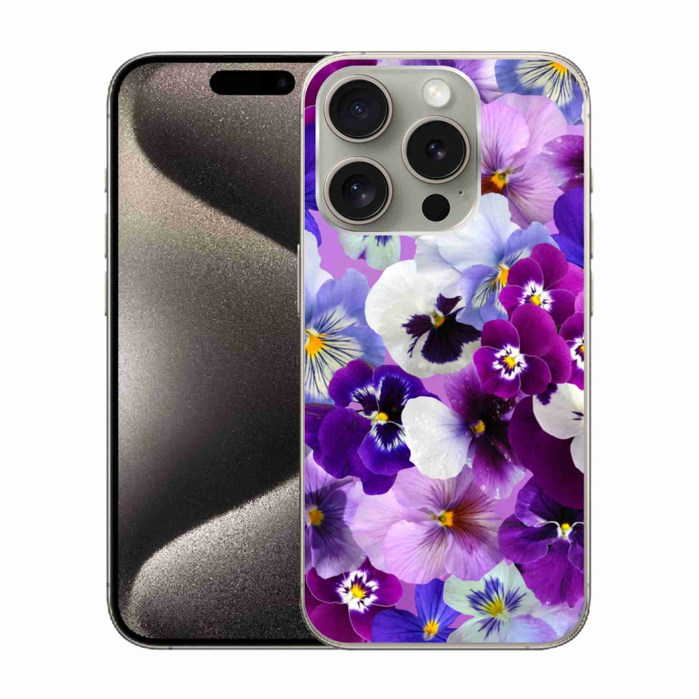 Zselés borítás mmCase iPhone 15 Pro készülékhez - virágok 9