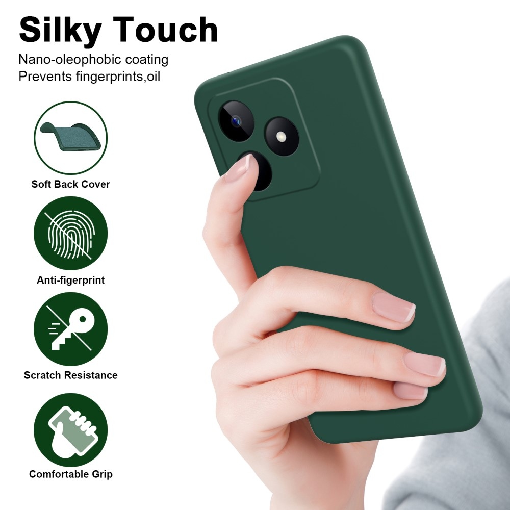 Matt gél mobil tok Realme C51/C53 - zöld