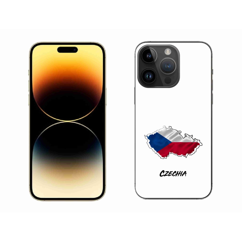 Zselés borítás mmCase iPhone 14 Pro Max 6.7 - Csehország fehér háttérrel