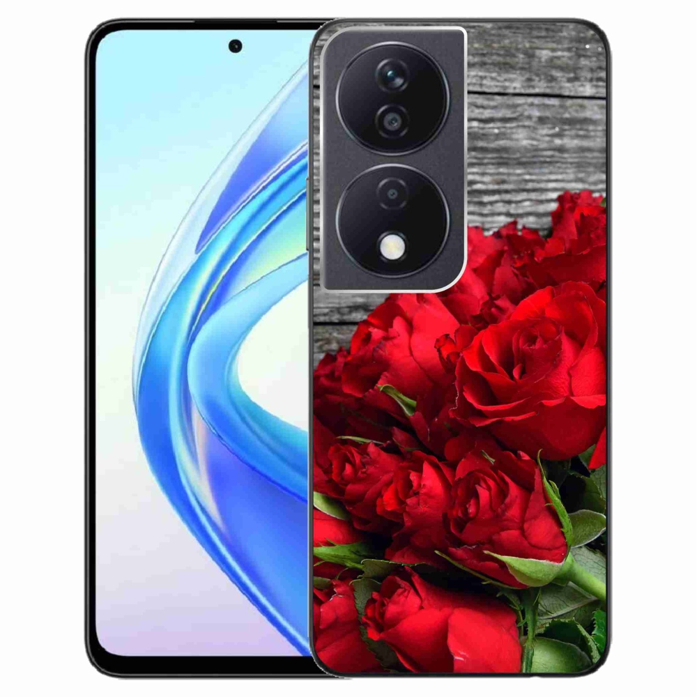 Zselés borítás mmCase a Honor X7b/Honor 90 Smart készülékhez - piros rózsa